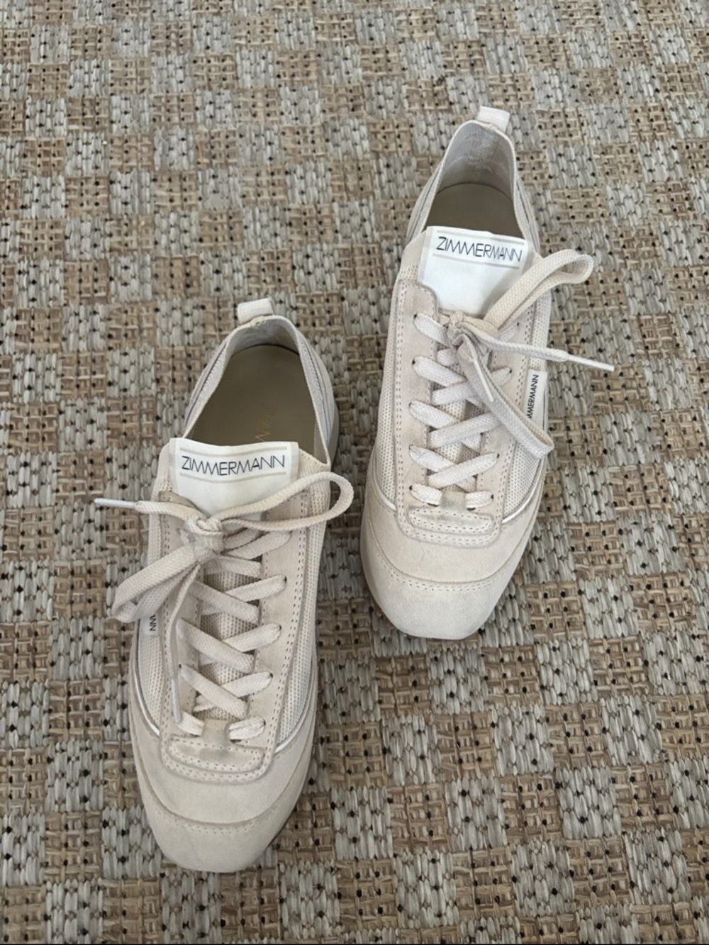 Zimmermann Retro Knit Suede Sneakers women’s size 36 - Picture 3 of 8